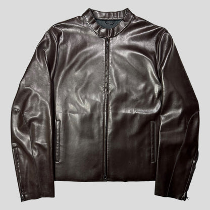 Neil Barrett AW00 PVC & Wool Leather Like Moto Jacket - L/XL | Default Title, Glossy Black