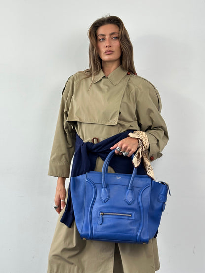 Vintage 1980s Nova Check Belted Trench Coat - M