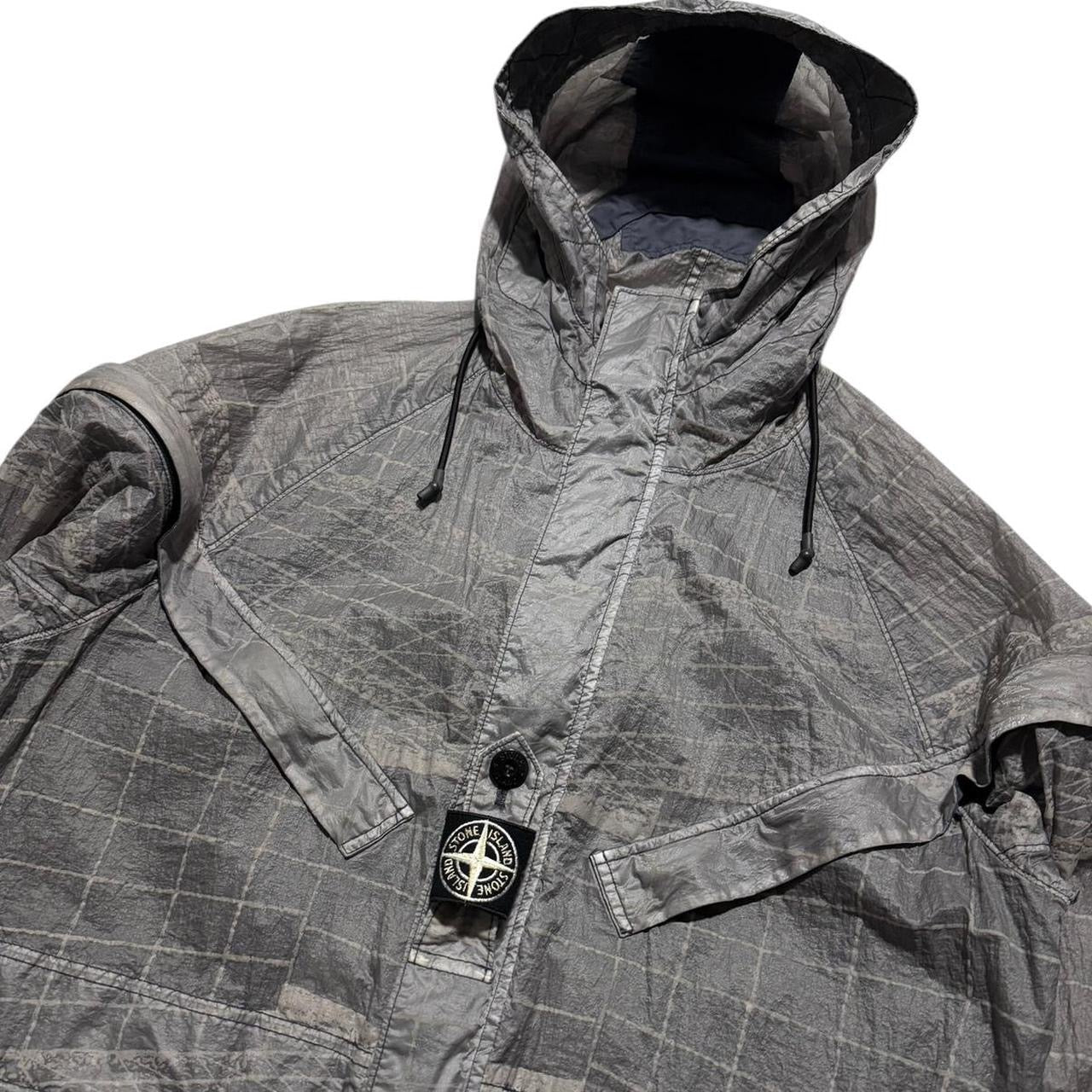 Stone Island Reflective Grid Lamy-TC Jacket | Medium, Grey