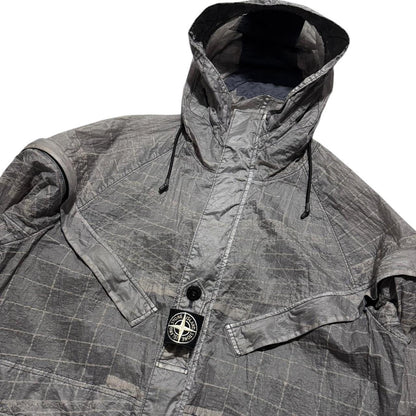 Stone Island Reflective Grid Lamy-TC Jacket | Medium, Grey
