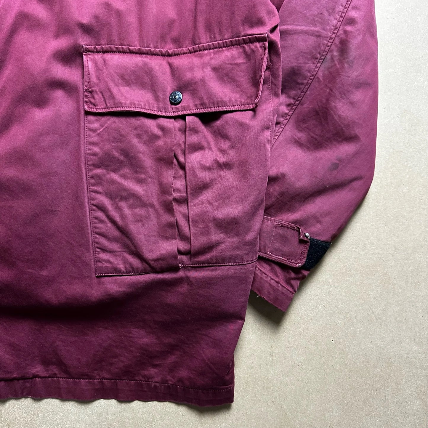 A/W 2001 Burgundy Raso Gommato Dual Layer parka