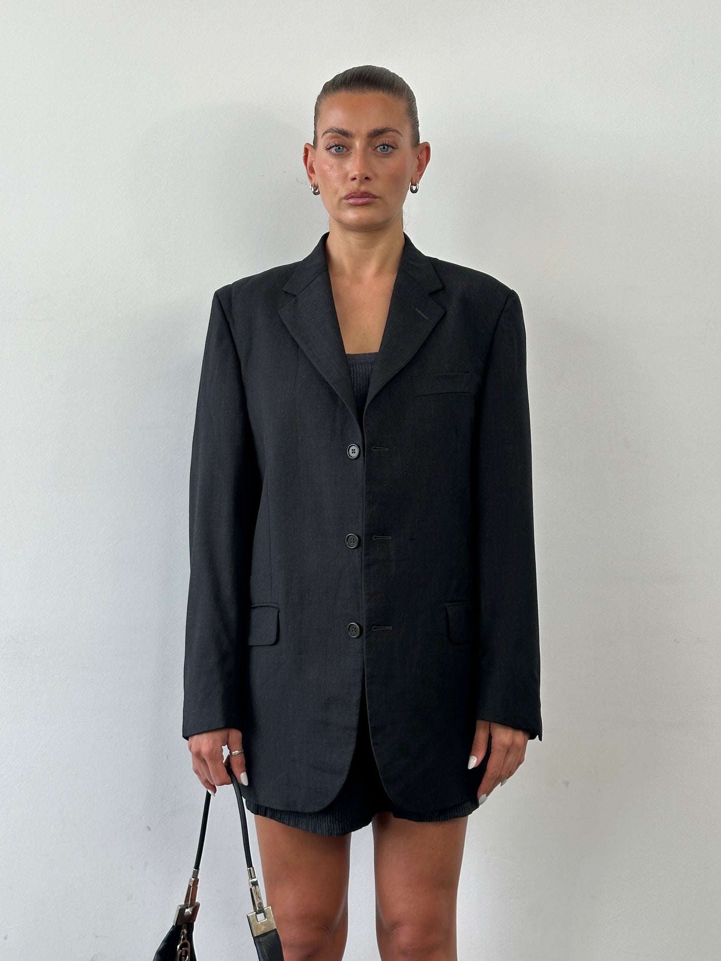 Yves Saint Laurent Pour Homme 1990s Pure Wool Single Breasted Blazer - 40R/XL