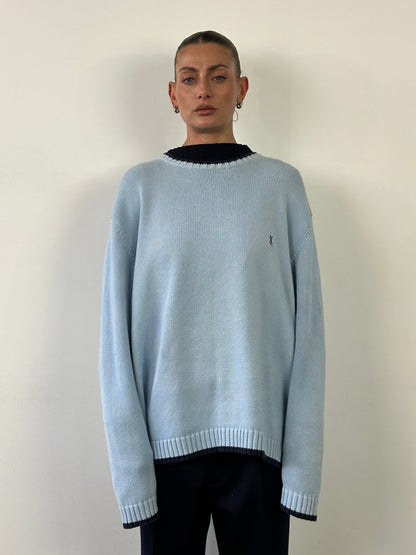 Yves Saint Laurent Pour Homme Pure Cotton Knitted Logo Jumper - XL/XXL