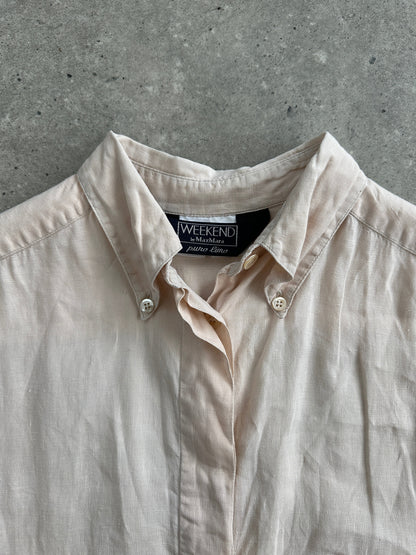 Max Mara Weekend Pure Linen Sleeveless Shirt - M/L