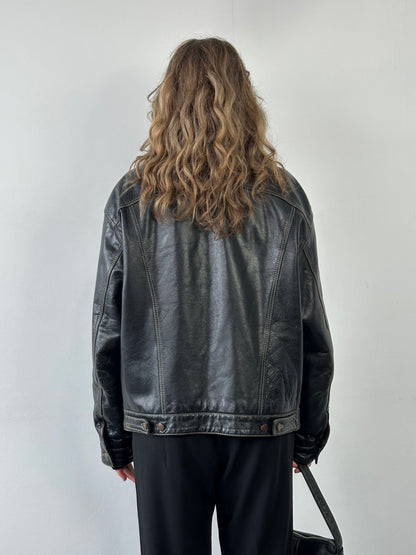 Levi’s 1990s Type III Leather Trucker Jacket - L