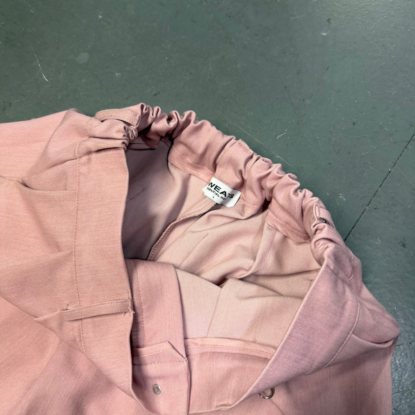 Sweats Collective Pleated Shorts In Pink (L) | Large, Pink