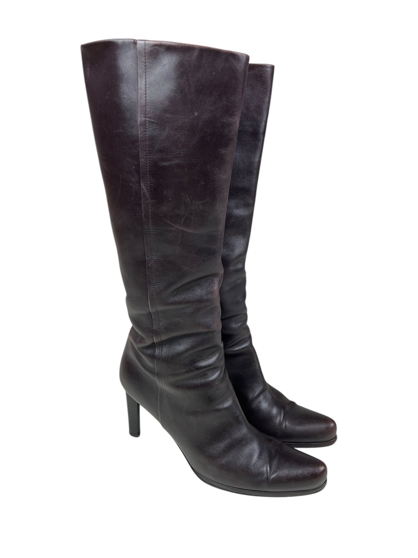 Prada vintage deep plum boots