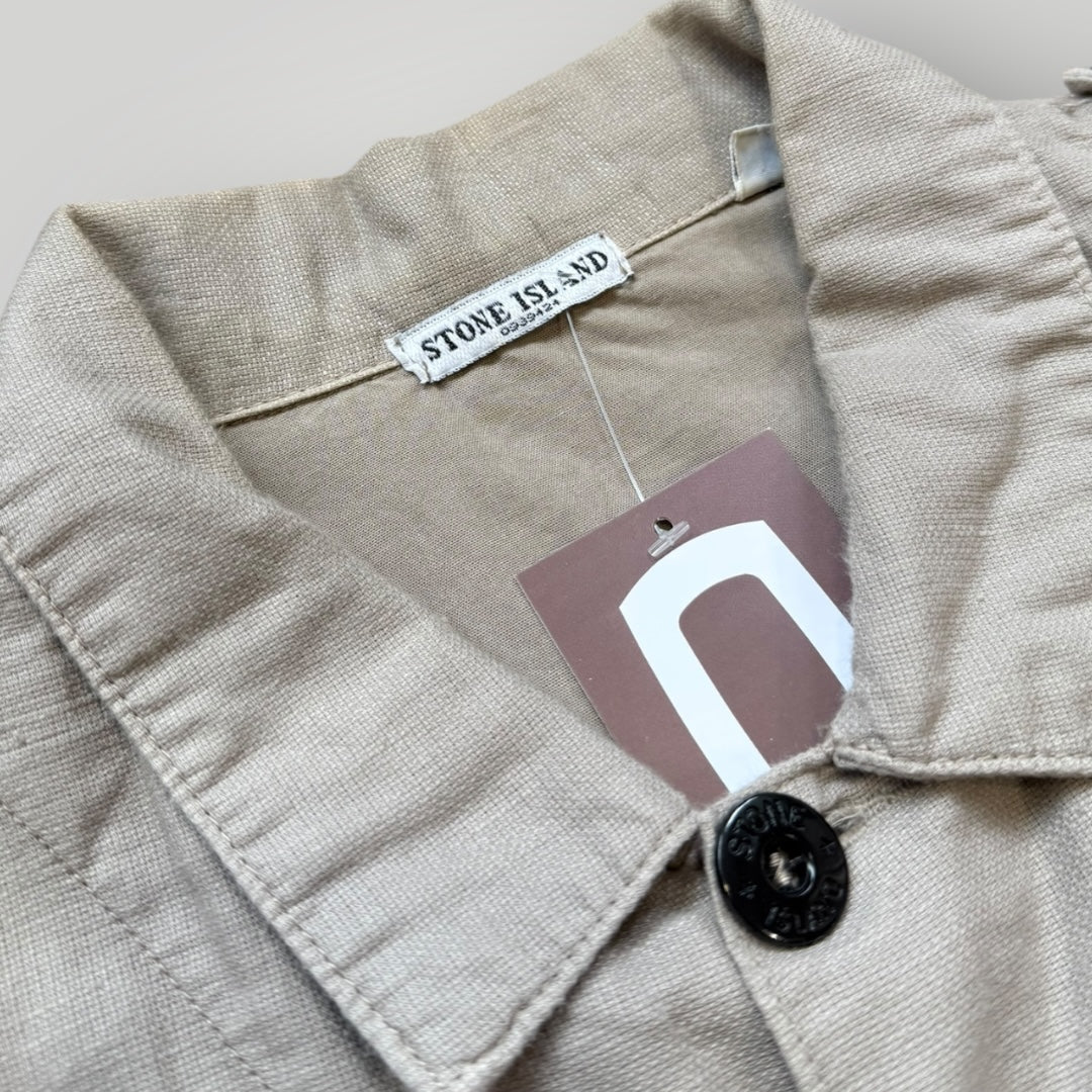 Stone Island AW/07 Lino Flax Shoulder Patch Overshirt L