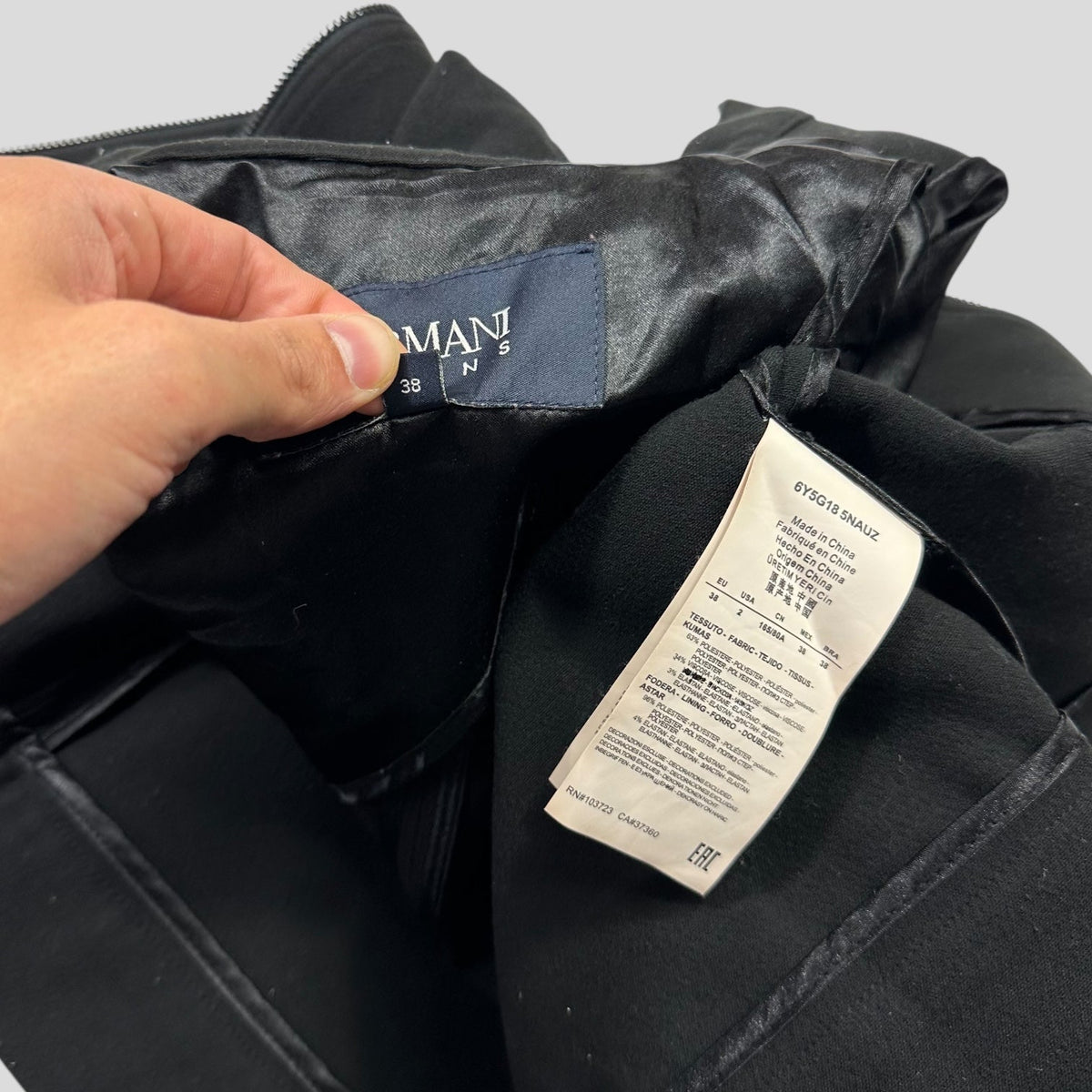 Armani Jeans 00’s Cropped Jacket - IT38 (UK6) | XS, Black