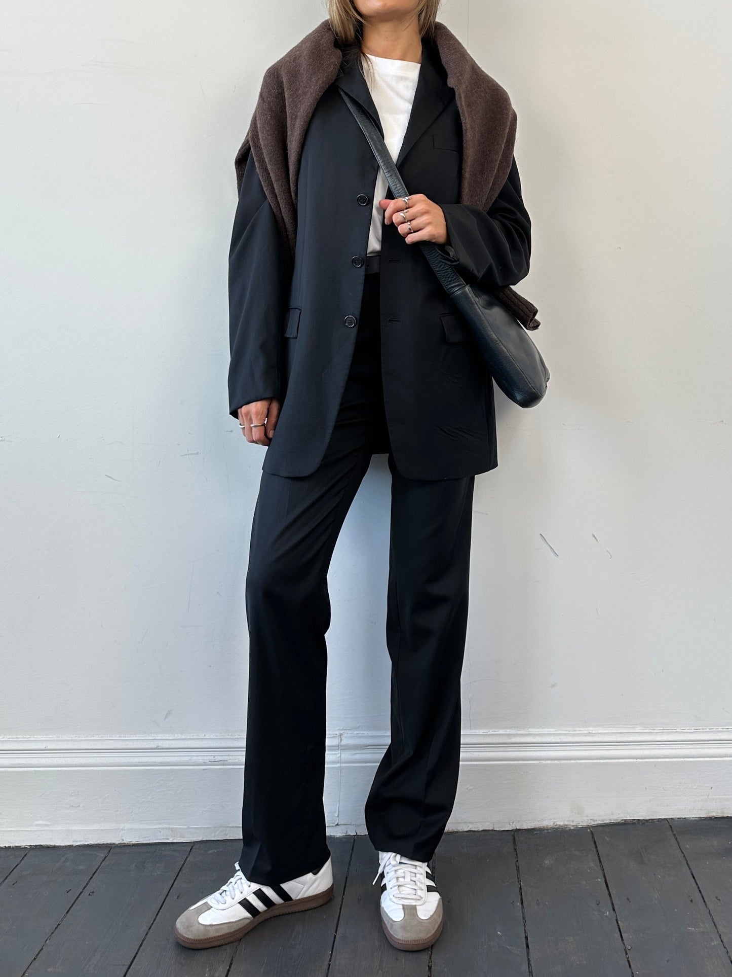 Prada Virgin Wool Mid Rise Single Breasted Suit - 40L/W28
