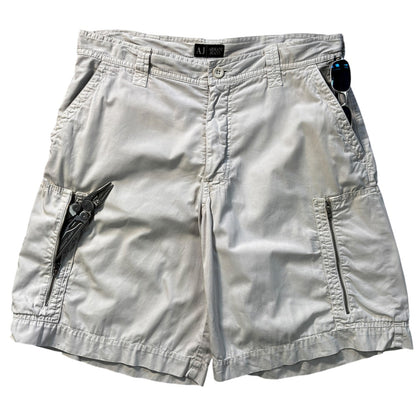 Armani Jeans 00’s Cotton Cargo Shorts W34 | W34, Cream