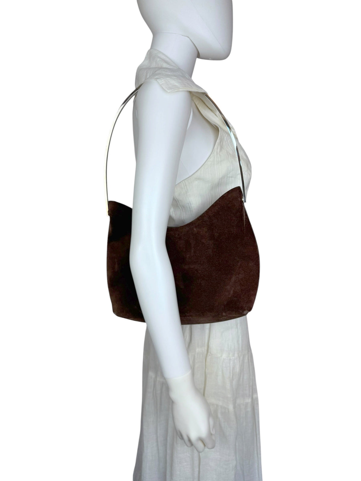 FW 1997 Gucci by Tom Ford brown suede hobo bag | O/S, Brown