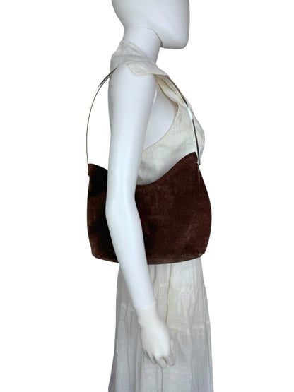 FW 1997 Gucci by Tom Ford brown suede hobo bag | O/S, Brown