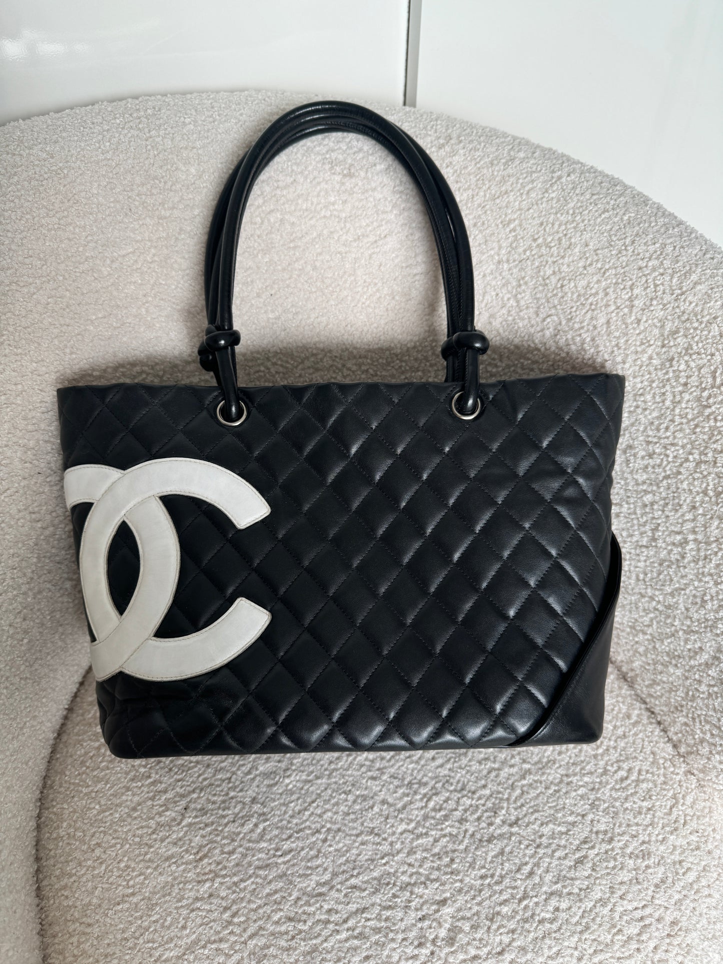 2000s Chanel Cambon B&W Tote Bag | O/S, Multicoloured