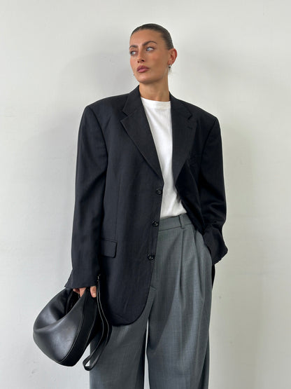 Yves Saint Laurent Pour Homme 1990s Pure Wool Single Breasted Blazer - 48R/XXL