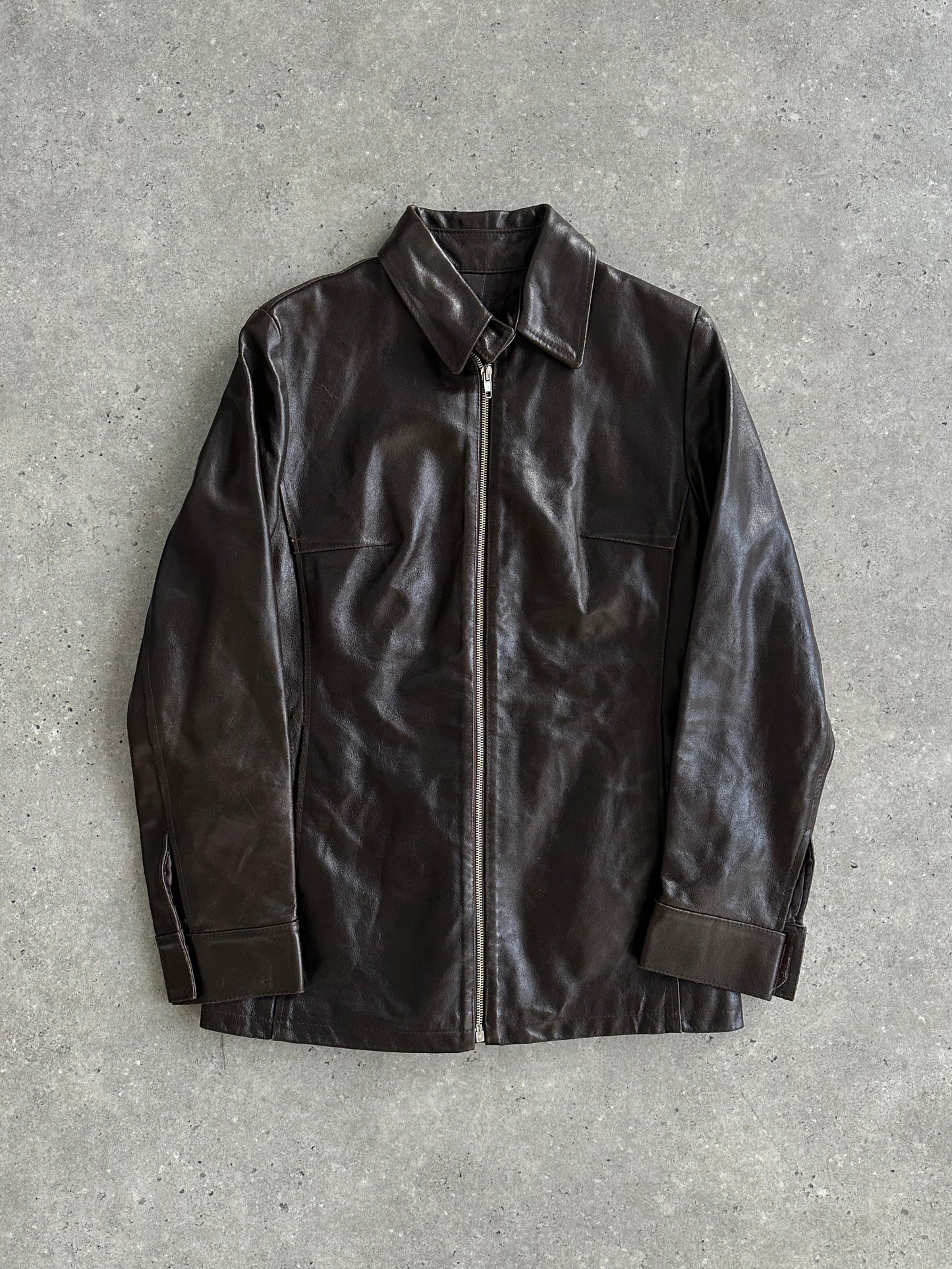 Vintage Smooth Leather Jacket - S