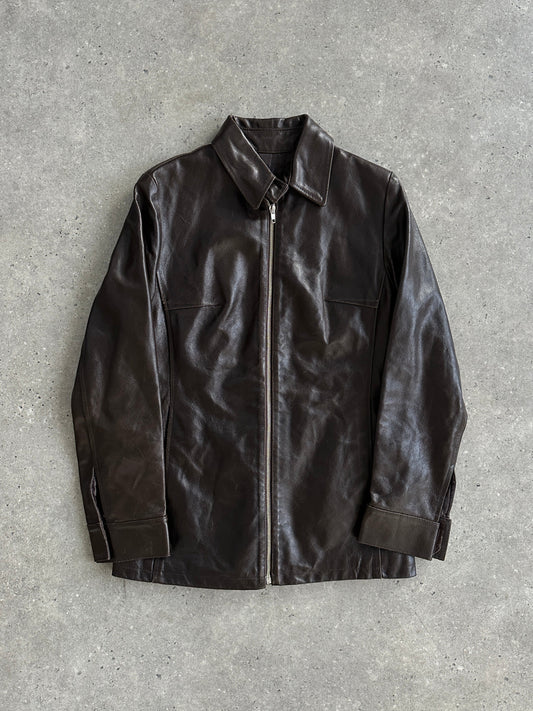 Vintage Smooth Leather Jacket - S