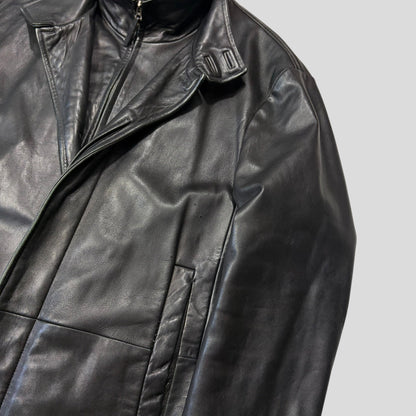 Hugo Boss 90’s Modular 2 in 1 Lambskin Leather Trench Coat - XL | Default Title, Black
