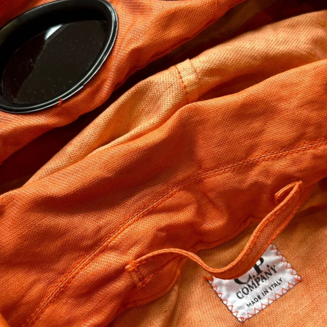 SS 2005 C.P. Company Rubberised Nylon-Linen Mille Miglia Goggle Jacket 52