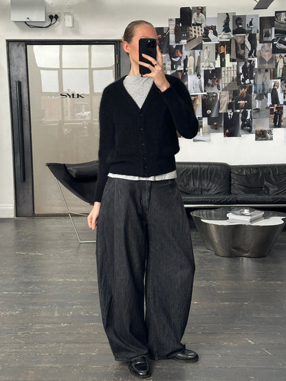 Italian Vintage 1990s Angora Fuzzy Cardigan - S/M