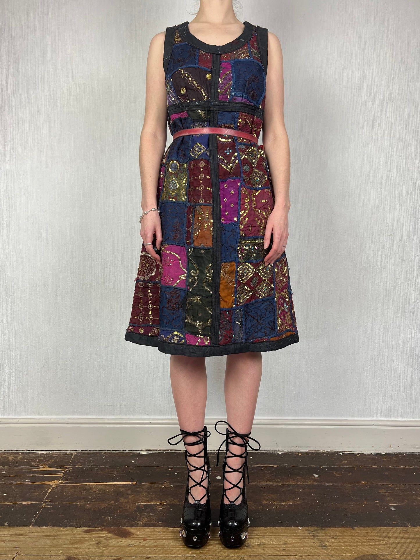 Jean Paul Gaultier S/S 1999 sequin patchwork dress