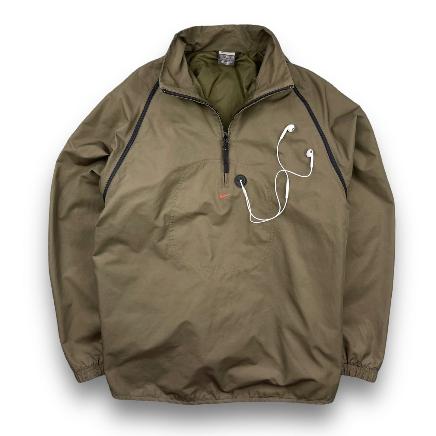 Nike 2in1 Convertible MP3 Jacket / Gilet (L) | Default Title, Olive Green