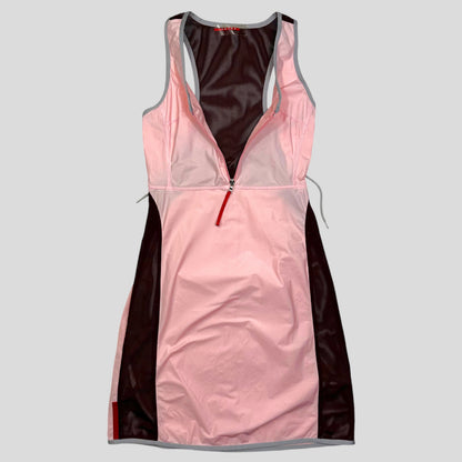 Prada Sport SS00 Nylon Mesh Technical Dress - IT44 | Medium, Pink