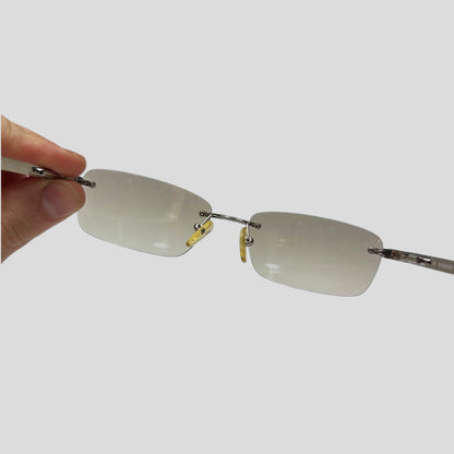 Burberry Safilo Nova Check Logo Metal Square Sunglasses