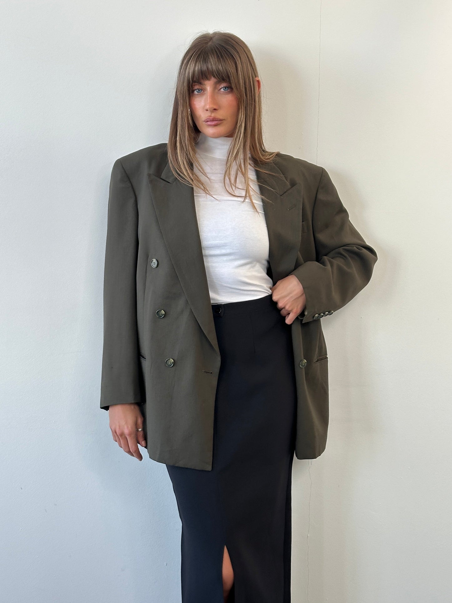 Christian Dior Monsieur 1980s Pure Wool Double Breasted Blazer - 41R/XL