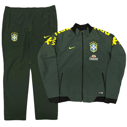 Nike Brazil 2015/16 Tracksuit In Green ( S ) - 1036 Emporium