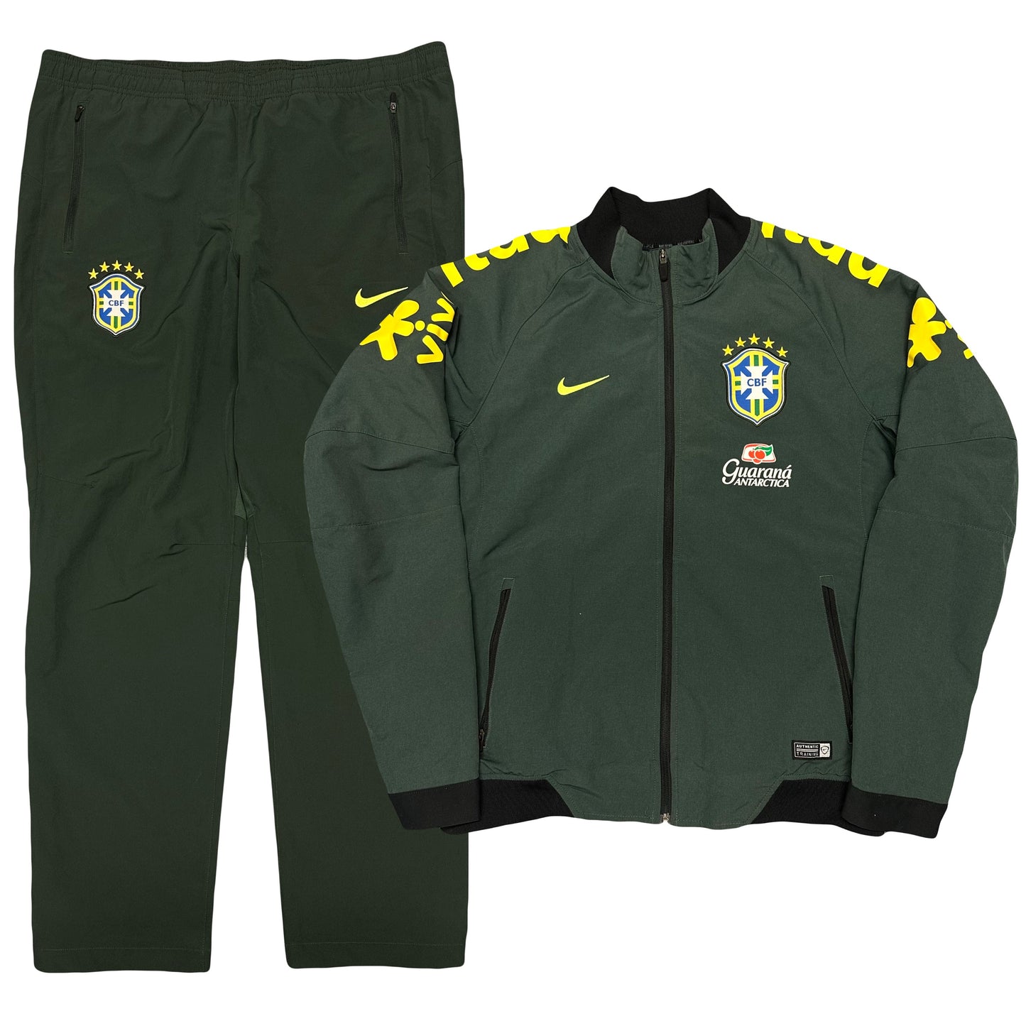 Nike Brazil 2015/16 Tracksuit In Green ( S )