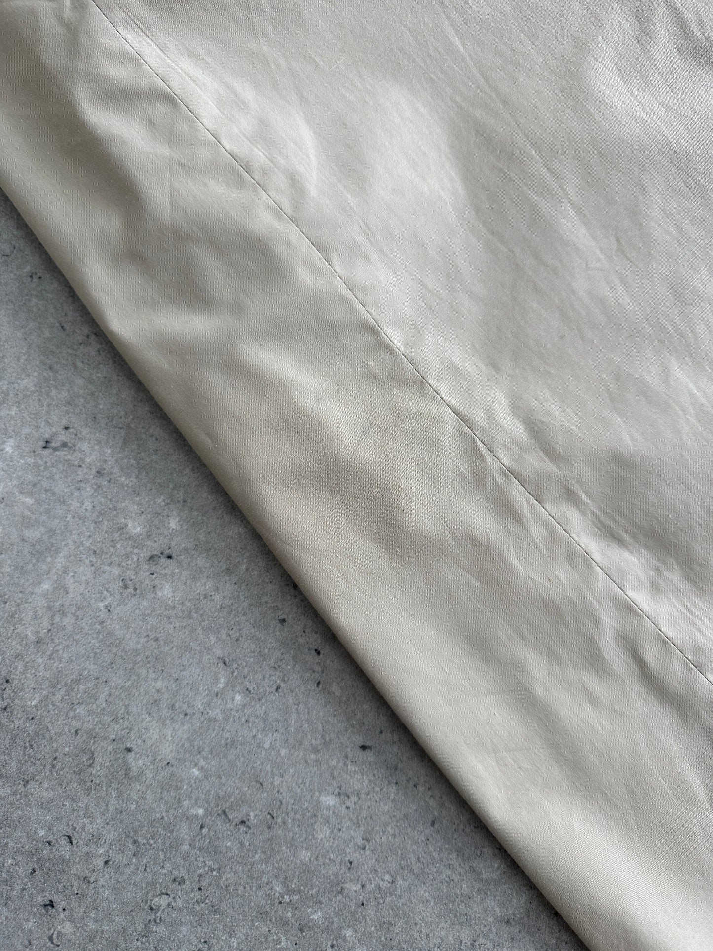 Yves Saint Laurent Pour Homme 1980s Cotton Double Breasted Belted Trench Coat - XXL