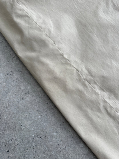 Yves Saint Laurent Pour Homme 1980s Cotton Double Breasted Belted Trench Coat - XXL