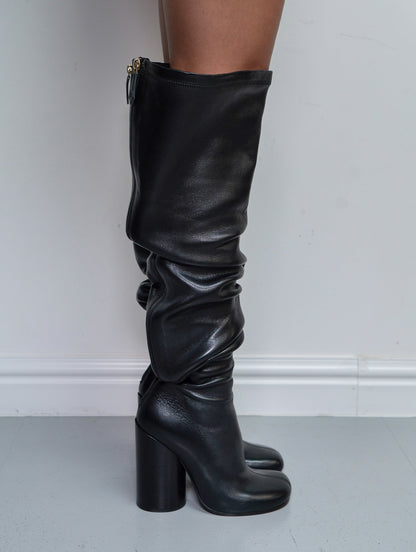 BURBERRY KNEE HIGH BOOTS (EU 38) | DEFAULT TITLE, Black