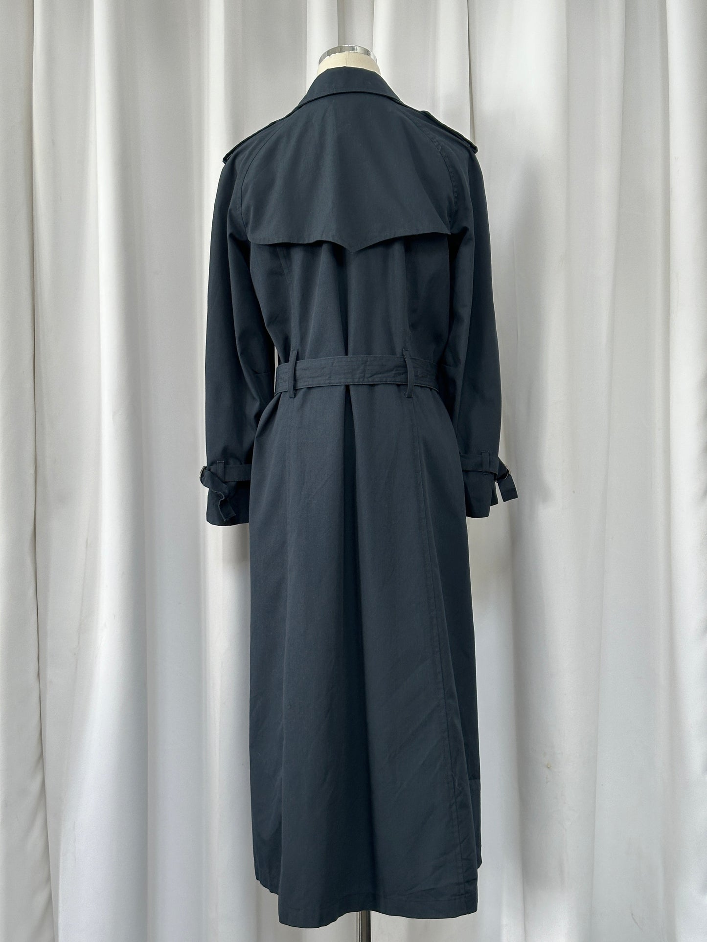 London Fog 1980s Double Breasted Cotton Trench Coat - S