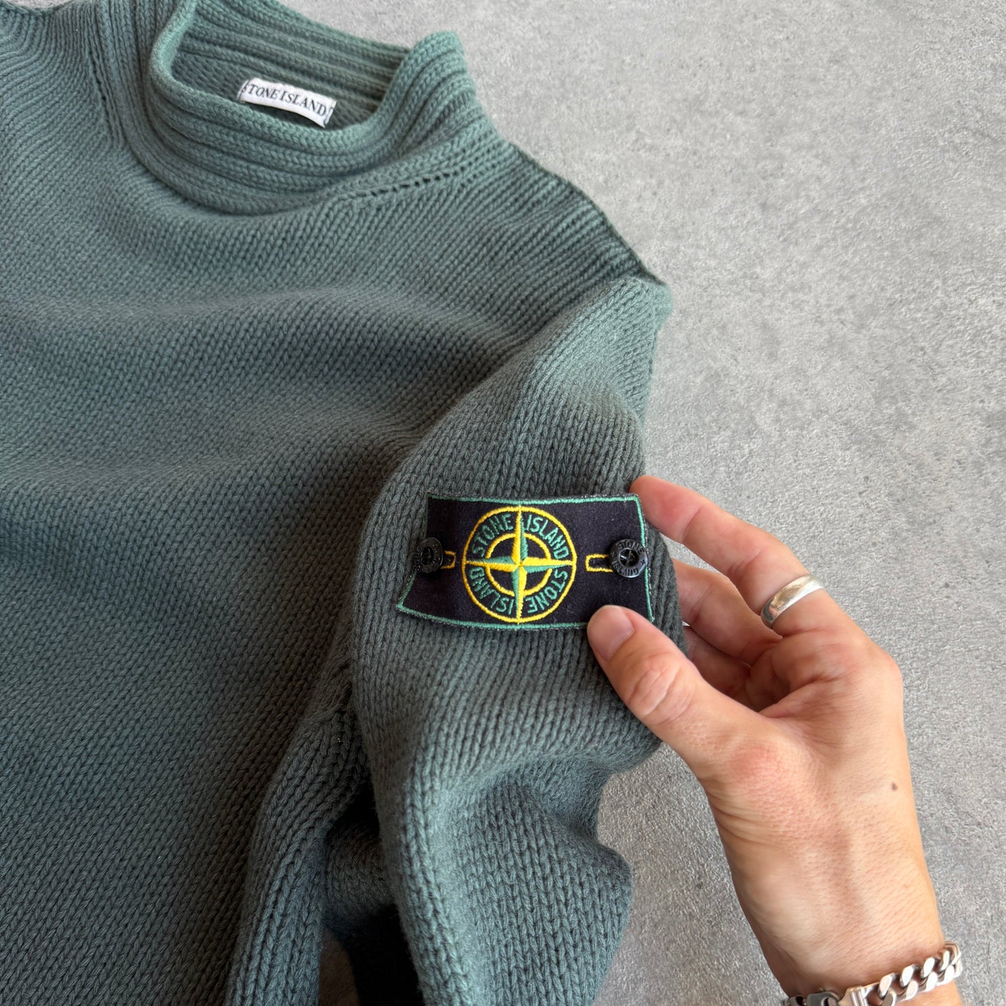 Stone Island RARE A/W 1998 roll neck knitted jumper (XL)