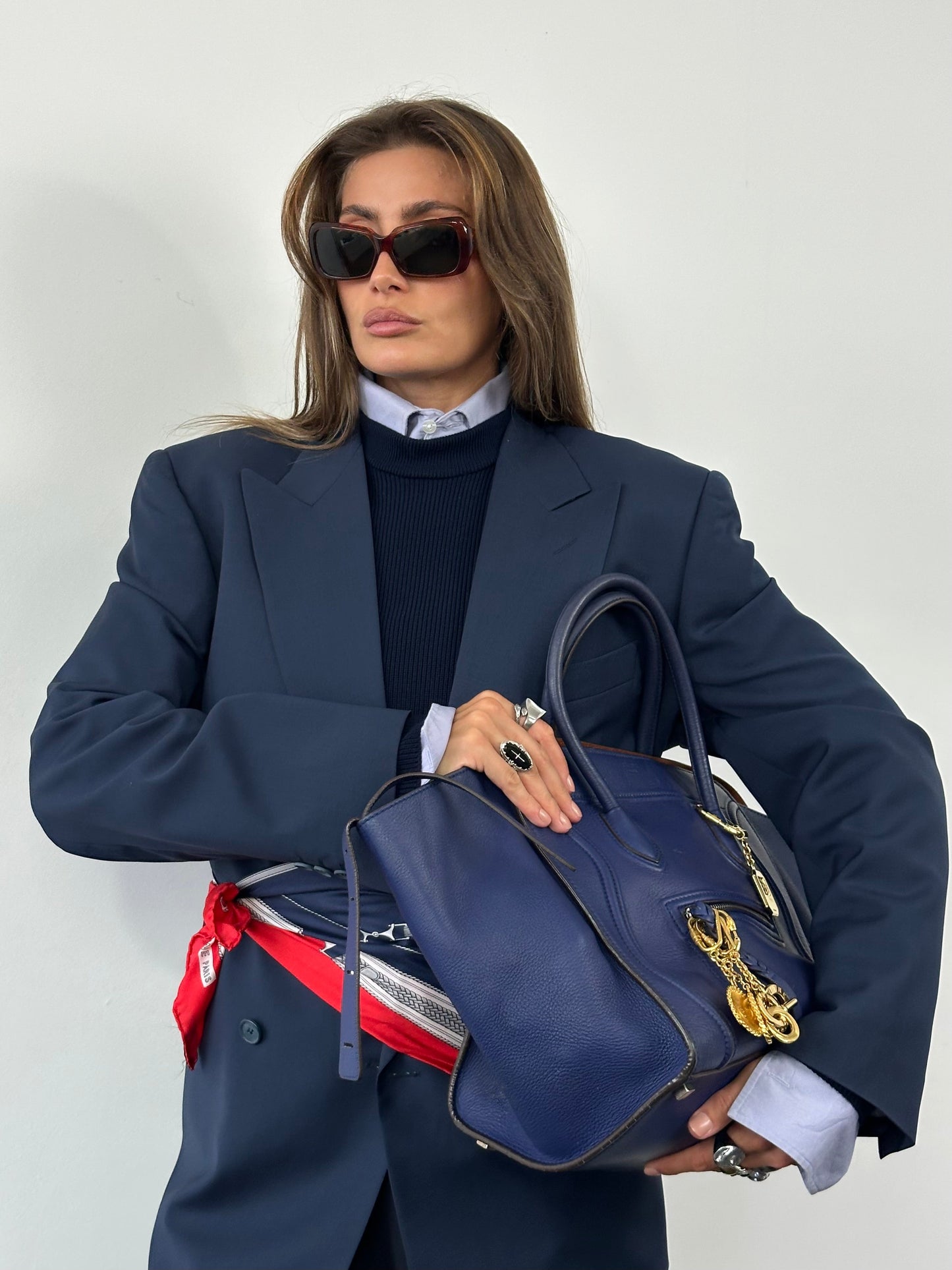 Italian Vintage 1990s Pure Tasmanian Wool Double Breasted Blazer - 42R/XL