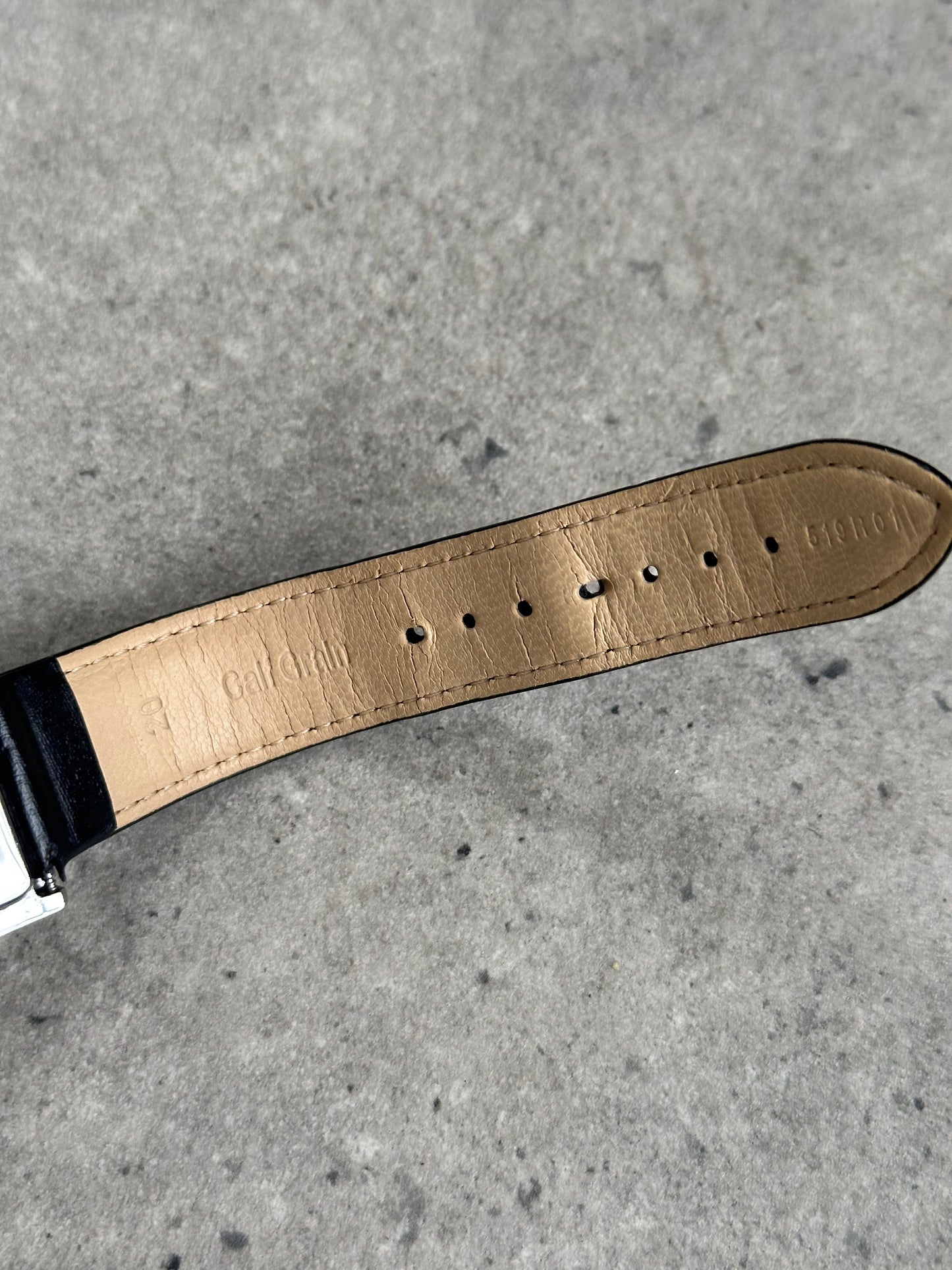 Emporio Armani 2000s Rectangle Stainless Steel Leather Watch