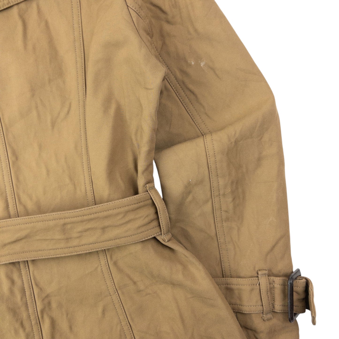 Vintage 2000s Burberry Belt Waist Trench Jacket Womens Size S | Small, Beige