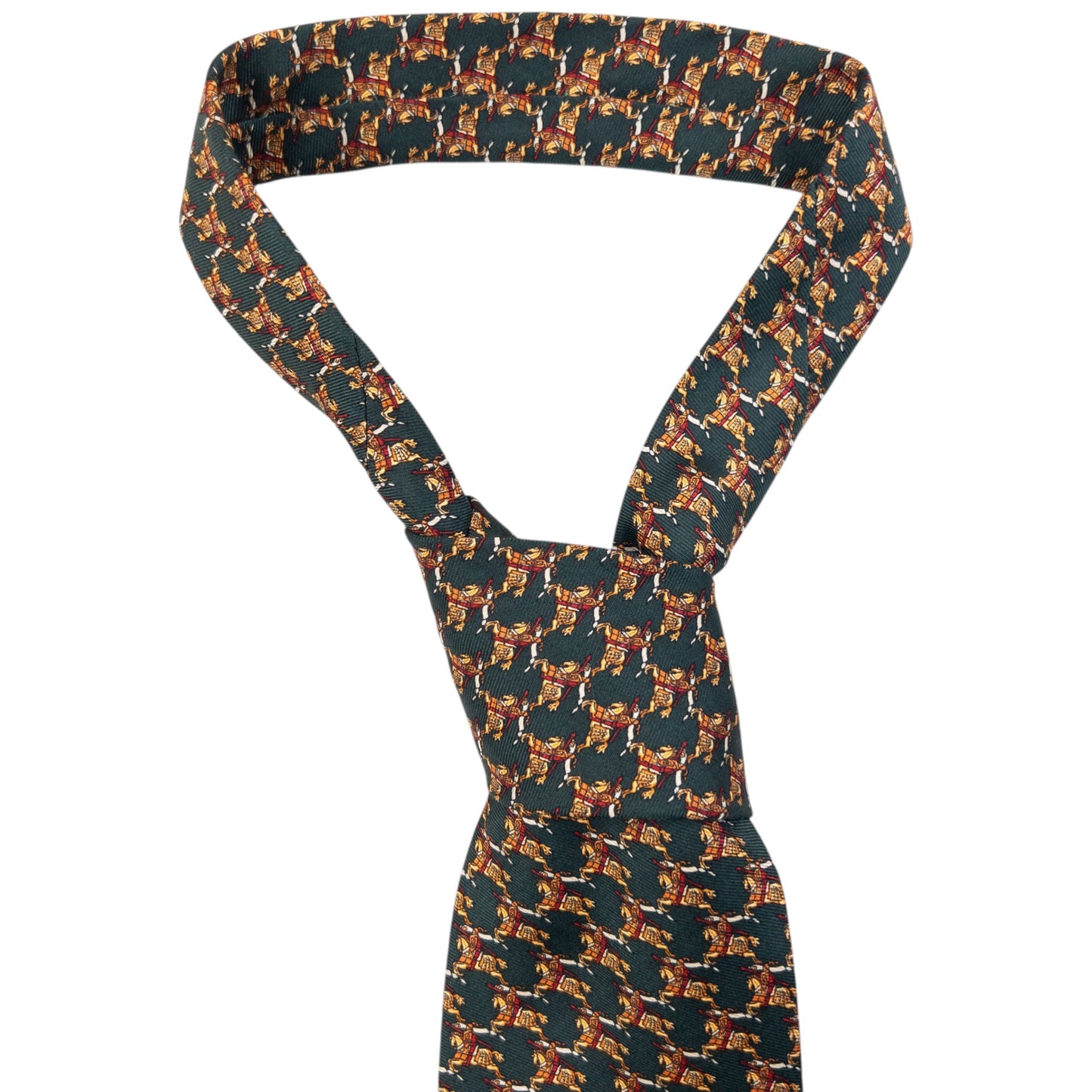 Vintage 90s Burberry Monogram Silk Tie | O/S, Gold
