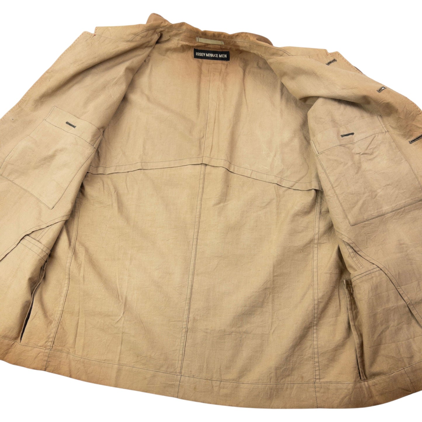 Vintage 2000s Issey Miyake Lightweight Button Up Jacket Size L | Large, Brown