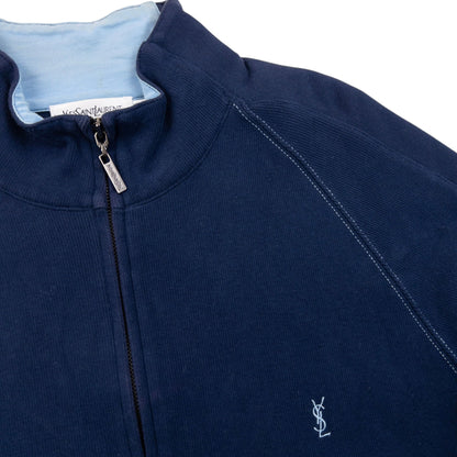 Vintage 2000s YSL Yves Saint Laurent Zip Up Sweatshirt Size L | Large, Multicoloured