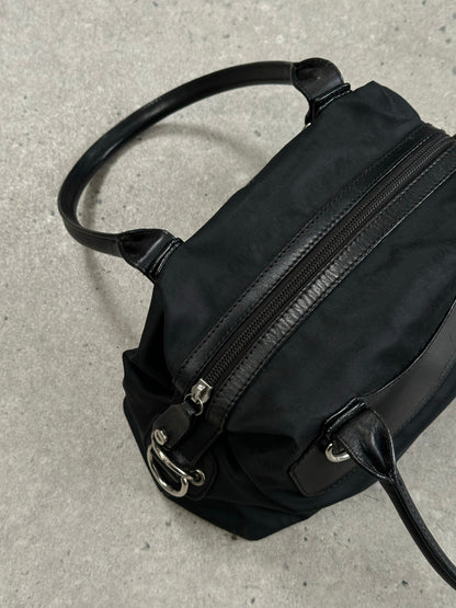 Emporio Armani 2000s Nylon Monogram Shoulder Bag