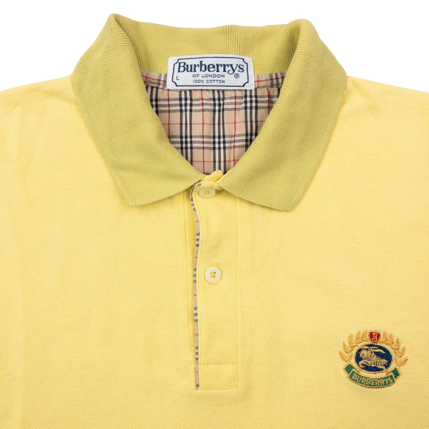 Vintage 90s Burberry Polo Shirt Size S