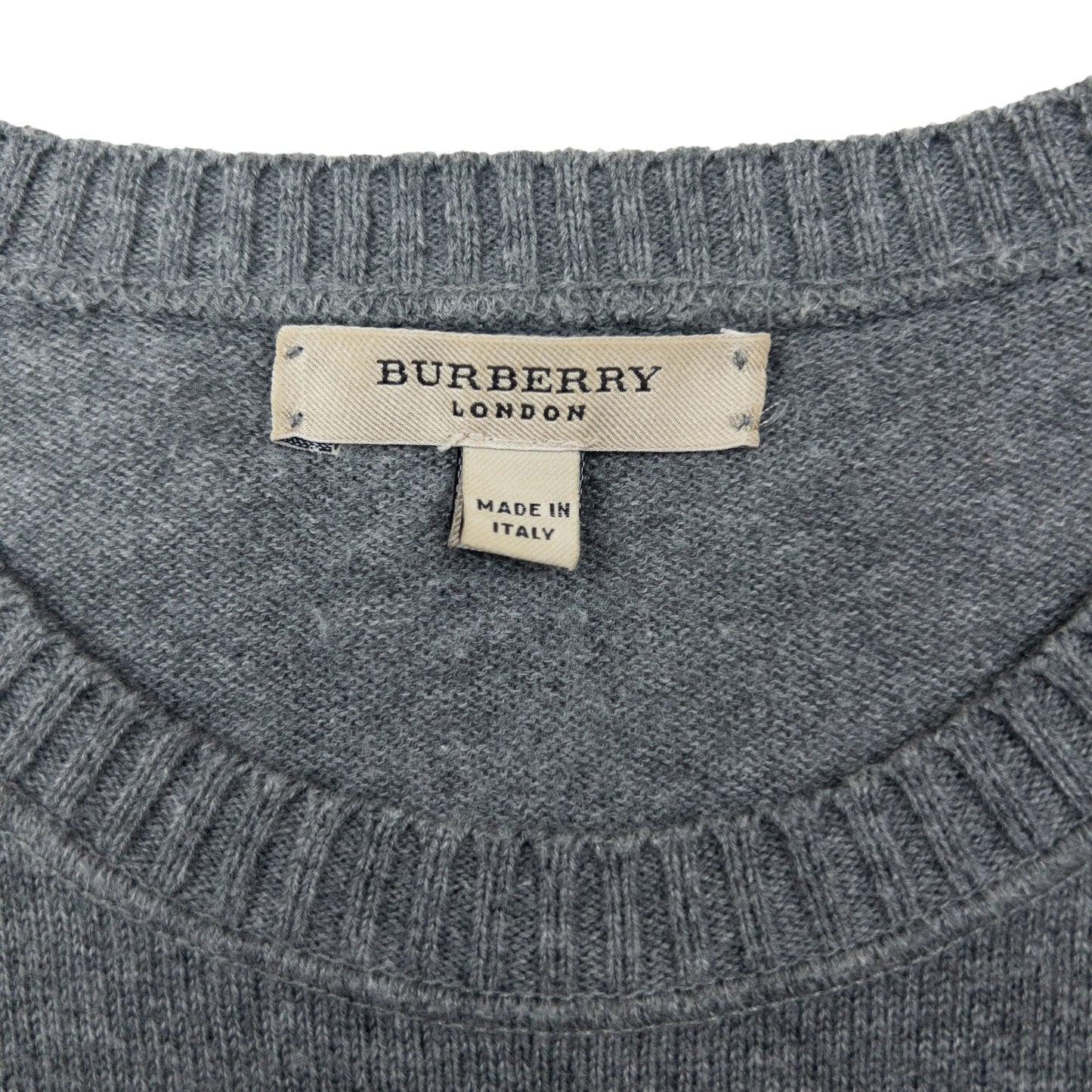 Vintage 2000s Burberry Lightweight Jumper Womens Size M | Medium, Grey