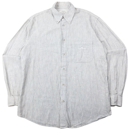 Vintage 90s Armani Jeans Striped Long Sleeve Button Up Shirt Size XL | XL, Multicoloured
