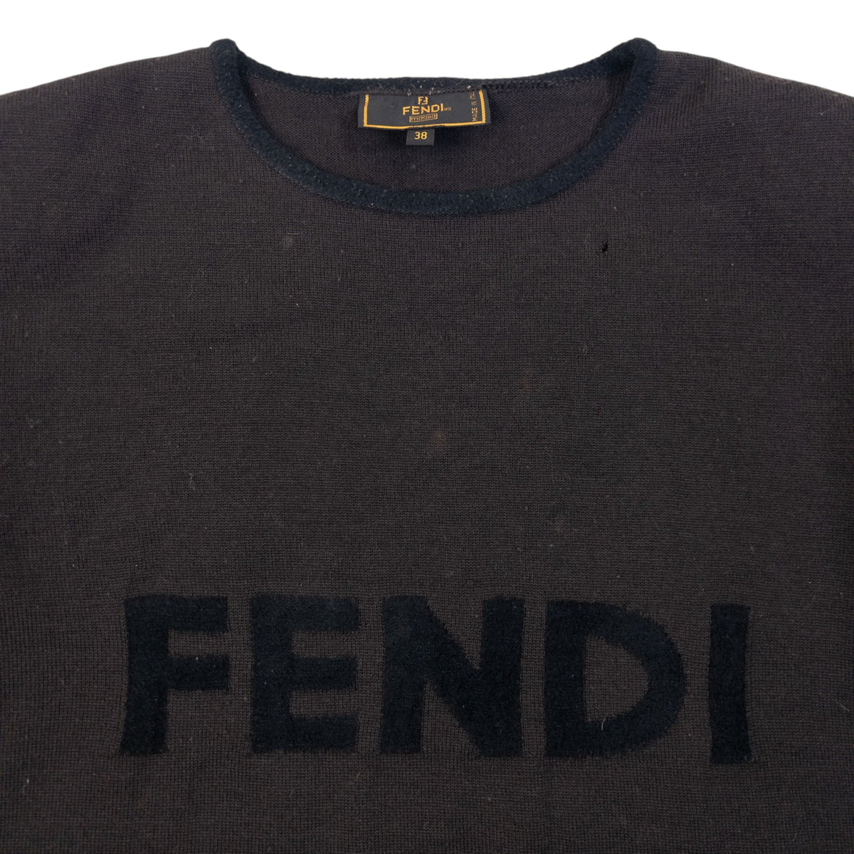 Vintage 90s Fendi Wool Jumper Womens Size L | Large, Black