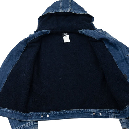 Vintage Versace Jeans Couture Fleece Lined Denim Jacket Womens Size M