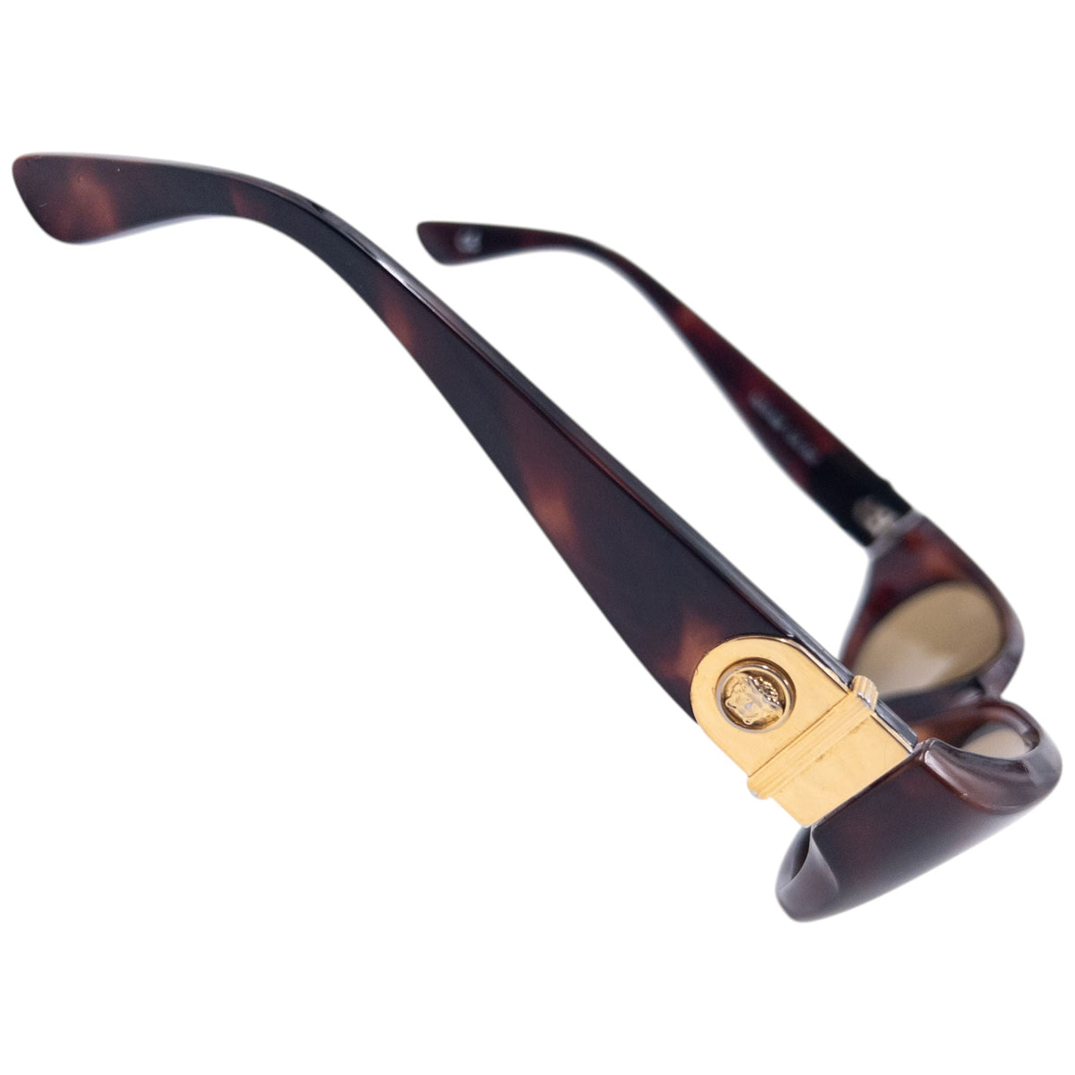 Vintage 90s Gianni Versace Tortoise Shell Sunglasses | O/S, Multicoloured