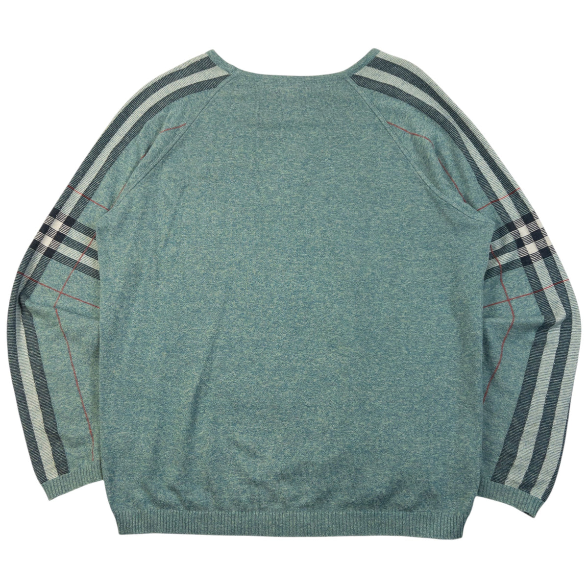 Vintage 2000s Burberry Nova Check Sleeve Jumper Size M | Medium, Blue